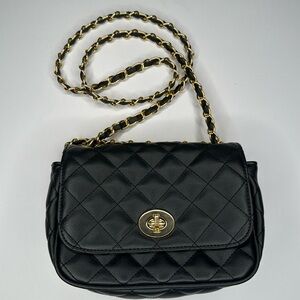 Aldo Small Cross Body Bag Black With Gold